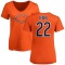 Women's Elijah Hicks Name & Number Slim Fit T-Shirt - Orange