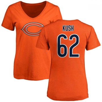 Women's Eric Kush Name & Number Slim Fit T-Shirt - Orange