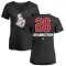 Women's Erik Brannstrom Name and Number Banner Wave V-Neck T-Shirt - Black