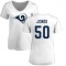 Women's Ernest Jones Name & Number Slim Fit T-Shirt - White