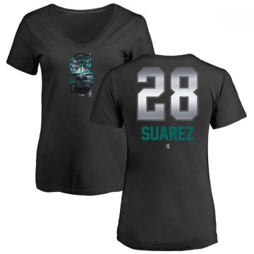 Women's Eugenio Suarez Midnight Mascot V-Neck T-Shirt - Black