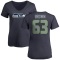 Women's Evan Brown Name & Number Slim Fit T-Shirt - Navy