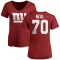Women's Evan Neal Name & Number Slim Fit T-Shirt - Red