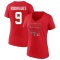 Women's Evan Rodrigues 2023 Eastern Conference Champions Goal Tender V-Neck T-Shirt - Red