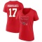 Women's Evan Rodrigues 2023 Eastern Conference Champions Goal Tender V-Neck T-Shirt - Red