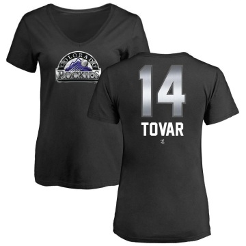 Women's Ezequiel Tovar Midnight Mascot V-Neck T-Shirt - Black
