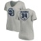 Women's Fernando Valenzuela RBI Slim Fit V-Neck T-Shirt - Heathered Gray