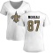 Women's Foster Moreau Name & Number Slim Fit T-Shirt - White