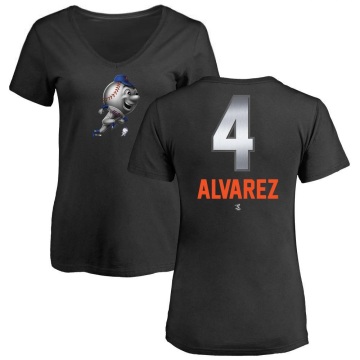 Women's Francisco Alvarez Midnight Mascot V-Neck T-Shirt - Black