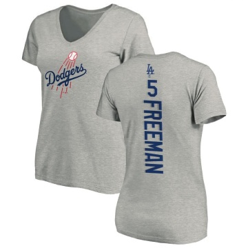 Women's Freddie Freeman Backer Slim Fit T-Shirt - Ash