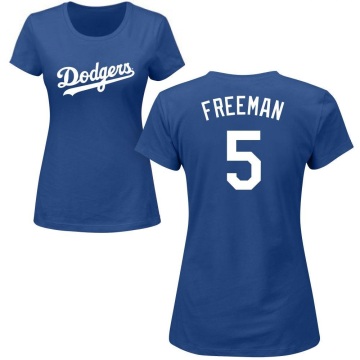 Women's Freddie Freeman Name & Number T-Shirt - Royal