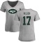 Women's Garrett Wilson Name & Number Slim Fit T-Shirt - Ash