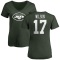 Women's Garrett Wilson Name & Number Slim Fit T-Shirt - Green