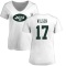 Women's Garrett Wilson Name & Number Slim Fit T-Shirt - White