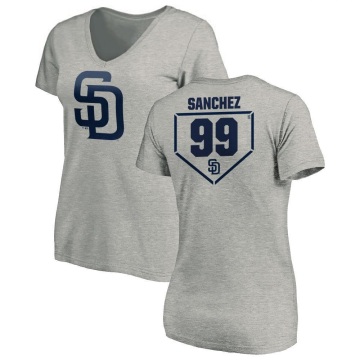 Women's Gary Sanchez RBI Slim Fit V-Neck T-Shirt - Heathered Gray
