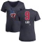 Women's Gavin Lux Name and Number Banner Wave V-Neck T-Shirt - Navy