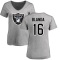 Women's George Blanda Name & Number Slim Fit T-Shirt - Ash