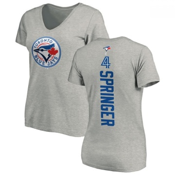 Women's George Springer Backer Slim Fit T-Shirt - Ash