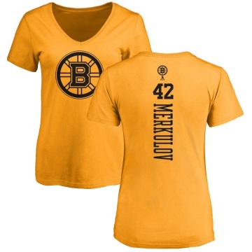 Women's Georgii Merkulov One Color Backer T-Shirt - Gold