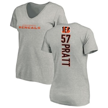 Women's Germaine Pratt Backer V-Neck T-Shirt - Ash