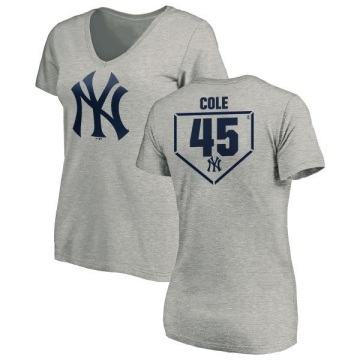 Women's Gerrit Cole RBI Slim Fit V-Neck T-Shirt - Heathered Gray