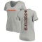 Women's Gervon Dexter Sr. Backer V-Neck T-Shirt - Ash