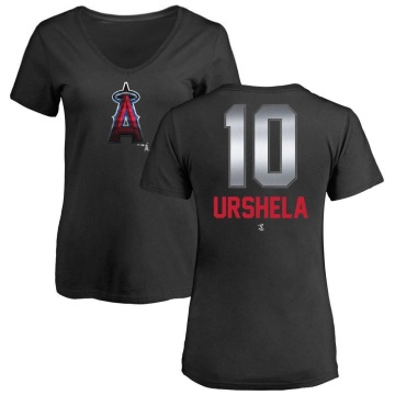 Women's Gio Urshela Midnight Mascot V-Neck T-Shirt - Black