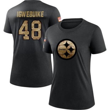 Women's Godwin Igwebuike 2020 Salute To Service Performance T-Shirt - Black