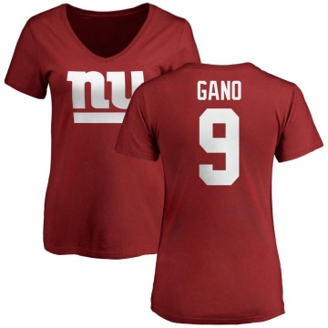 Women's Graham Gano Name & Number Slim Fit T-Shirt - Red