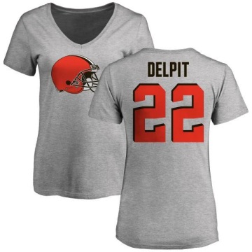 Women's Grant Delpit Name & Number Slim Fit T-Shirt - Ash