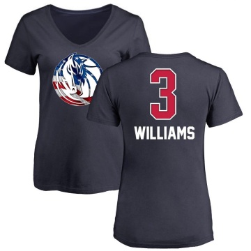 Women's Grant Williams Name and Number Banner Wave V-Neck T-Shirt - Navy