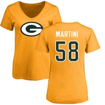 Women's Greer Martini Name & Number Slim Fit T-Shirt - Gold