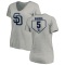 Women's Greg Garcia RBI Slim Fit V-Neck T-Shirt - Heathered Gray