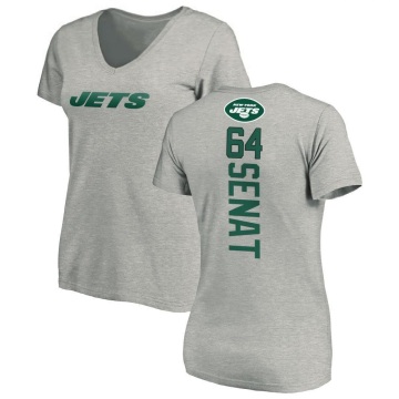 Women's Greg Senat Backer V-Neck T-Shirt - Ash