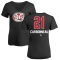 Women's Guy Carbonneau Name and Number Banner Wave V-Neck T-Shirt - Black