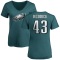 Women's Haason Reddick Name & Number Slim Fit T-Shirt - Green