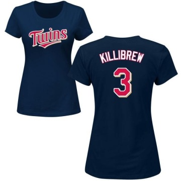 Women's Harmon Killibrew Name & Number T-Shirt - Navy
