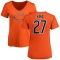 Women's Harrison Hand Name & Number Slim Fit T-Shirt - Orange