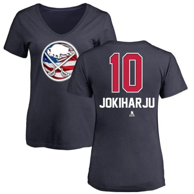 Henri Jokiharju Name and Number Banner Wave T-Shirt - Navy