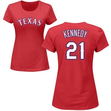 Women's Ian Kennedy Name & Number T-Shirt - Red