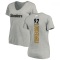 Women's Isaiahh Loudermilk Backer V-Neck T-Shirt - Ash