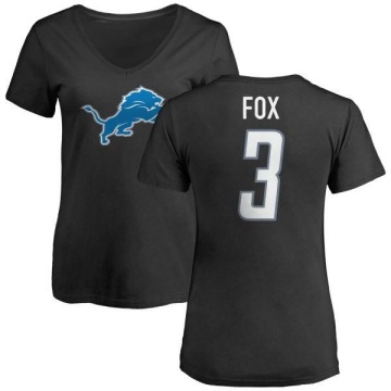 Women's Jack Fox Name & Number Slim Fit T-Shirt - Black