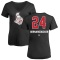 Women's Jacob Bernard-Docker Name and Number Banner Wave V-Neck T-Shirt - Black
