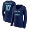Women's Jaden Schwartz Name & Number Victory Arch T-Shirt - Navy