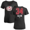 Women's Jake Allen Name and Number Banner Wave V-Neck T-Shirt - Black