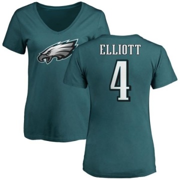 Women's Jake Elliott Name & Number Slim Fit T-Shirt - Green