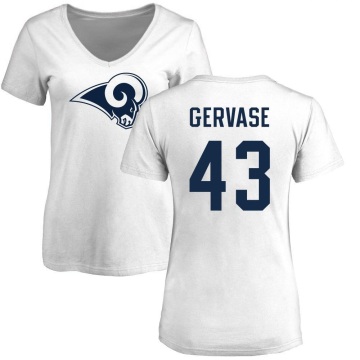 Women's Jake Gervase Name & Number Slim Fit T-Shirt - White