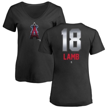 Women's Jake Lamb Midnight Mascot V-Neck T-Shirt - Black