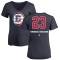 Women's Jakob Forsbacka Karlsson Name and Number Banner Wave V-Neck T-Shirt - Navy