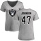 Women's Jakob Johnson Name & Number Slim Fit T-Shirt - Ash